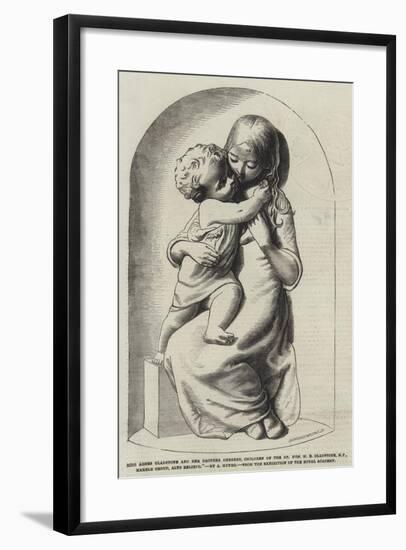 Miss Agnes Gladstone and Her Brother Herbert-null-Framed Giclee Print
