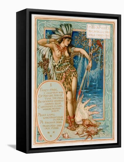 Miss America as La Belle Sauvage Fancy Free-Walter Crane-Framed Premier Image Canvas