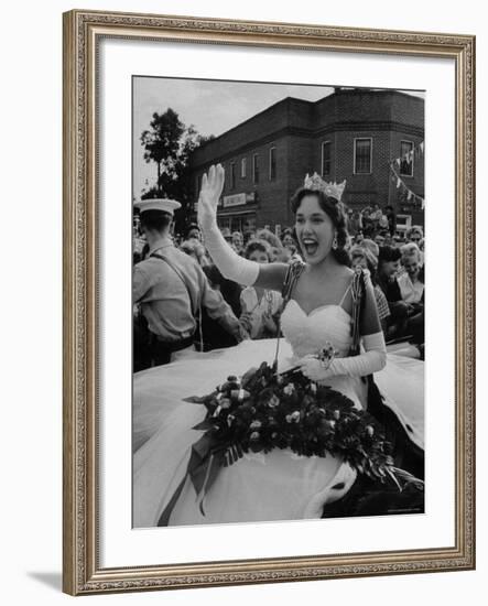 Miss America, Mary Ann Mobley Returning to Her Home Town-Grey Villet-Framed Premium Photographic Print