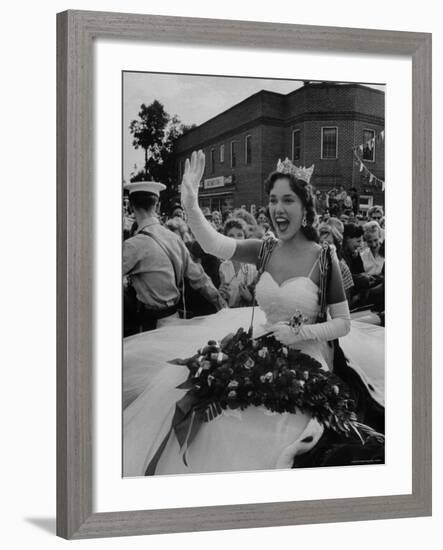 Miss America, Mary Ann Mobley Returning to Her Home Town-Grey Villet-Framed Premium Photographic Print