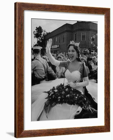 Miss America, Mary Ann Mobley Returning to Her Home Town-Grey Villet-Framed Premium Photographic Print