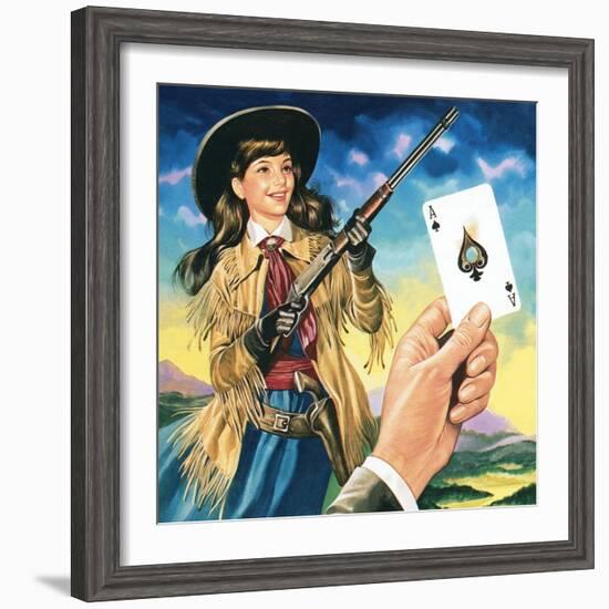 Miss Annie Oakley-Ron Embleton-Framed Giclee Print