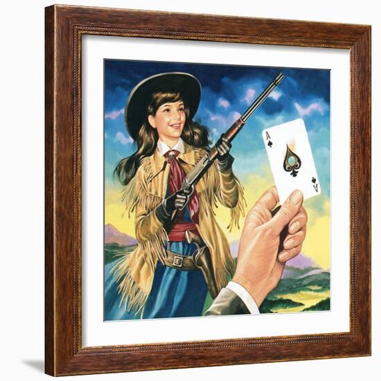 Miss Annie Oakley-Ron Embleton-Framed Giclee Print