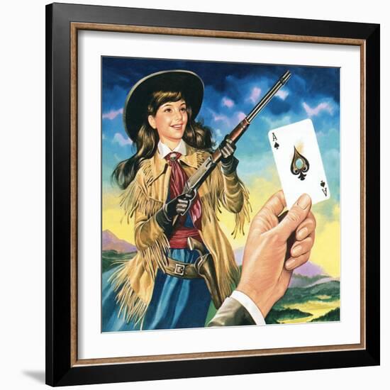 Miss Annie Oakley-Ron Embleton-Framed Giclee Print