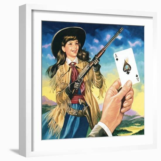 Miss Annie Oakley-Ron Embleton-Framed Giclee Print