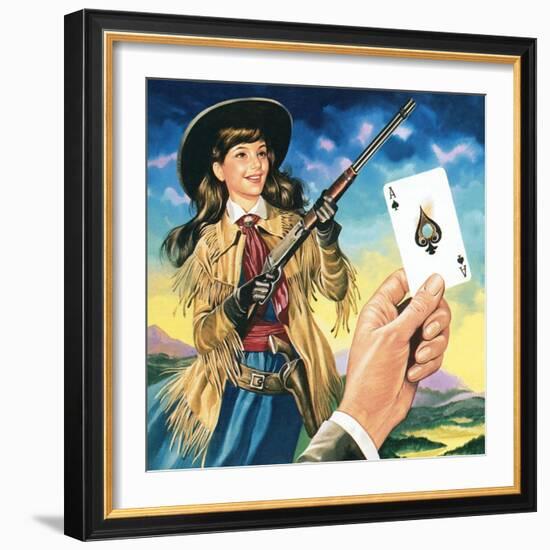 Miss Annie Oakley-Ron Embleton-Framed Giclee Print