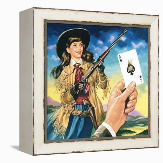 Miss Annie Oakley-Ron Embleton-Framed Premier Image Canvas