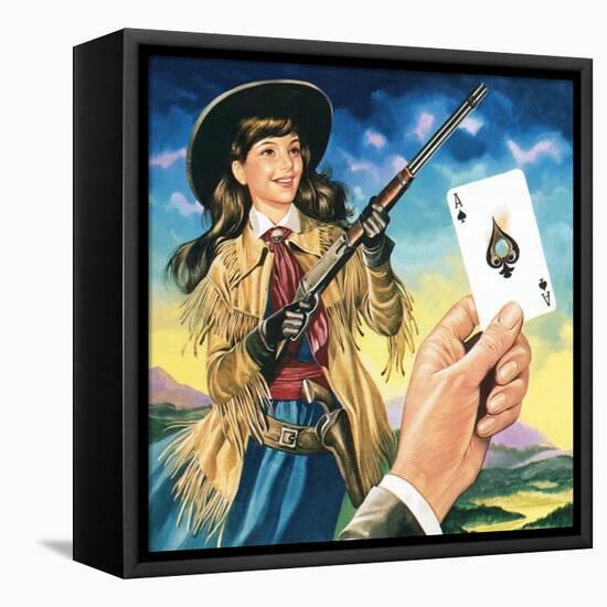 Miss Annie Oakley-Ron Embleton-Framed Premier Image Canvas