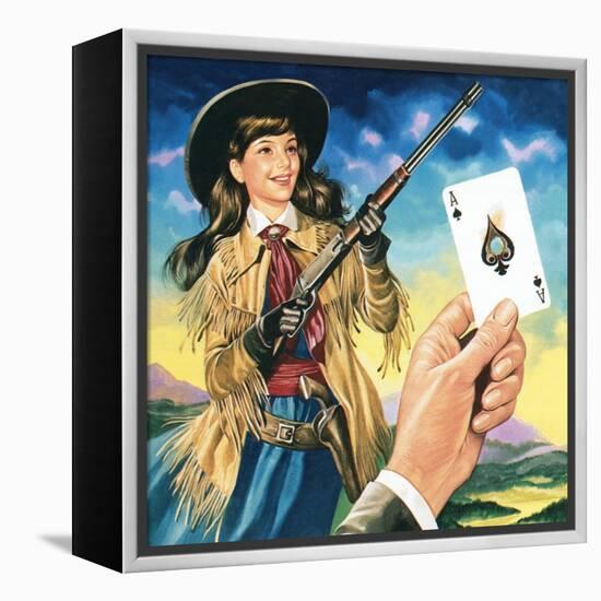Miss Annie Oakley-Ron Embleton-Framed Premier Image Canvas