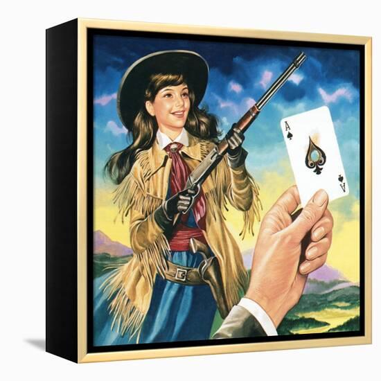 Miss Annie Oakley-Ron Embleton-Framed Premier Image Canvas