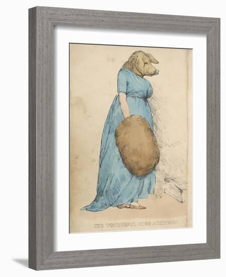 Miss Atkinson: The Pig-Faced Lady-George Morland-Framed Art Print