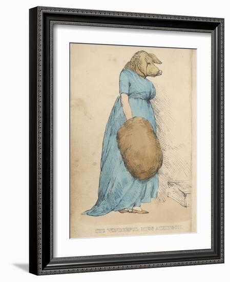 Miss Atkinson: The Pig-Faced Lady-George Morland-Framed Art Print