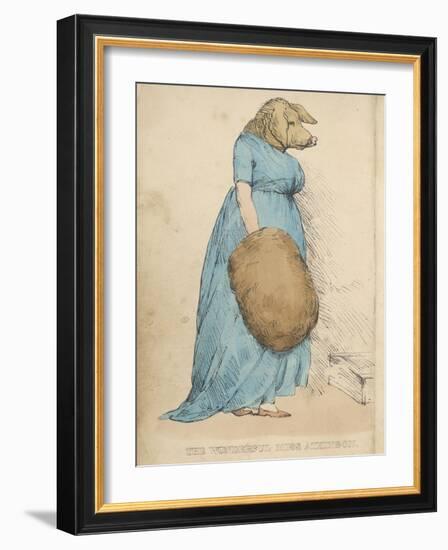 Miss Atkinson: The Pig-Faced Lady-George Morland-Framed Art Print