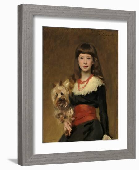 Miss Beatrice Townsend, 1882 (Oil on Canvas)-John Singer Sargent-Framed Giclee Print