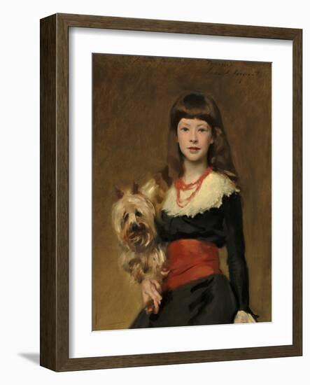 Miss Beatrice Townsend, 1882 (Oil on Canvas)-John Singer Sargent-Framed Giclee Print