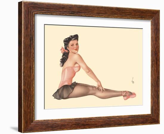 Miss Black Magic - Vintage Pin Up Girl Print, 1944-Alberto Vargas-Framed Art Print