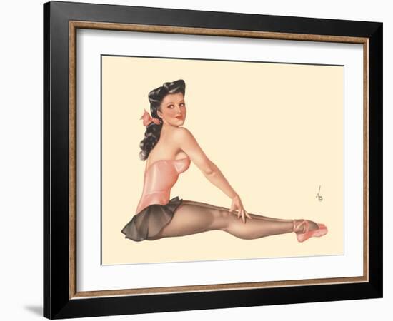 Miss Black Magic - Vintage Pin Up Girl Print, 1944-Alberto Vargas-Framed Art Print