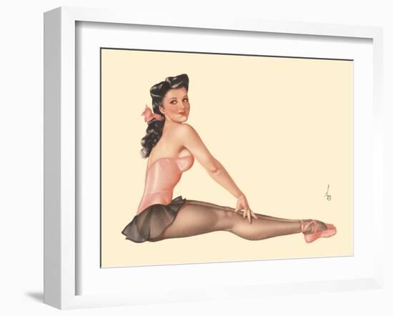 Miss Black Magic - Vintage Pin Up Girl Print, 1944-Alberto Vargas-Framed Art Print