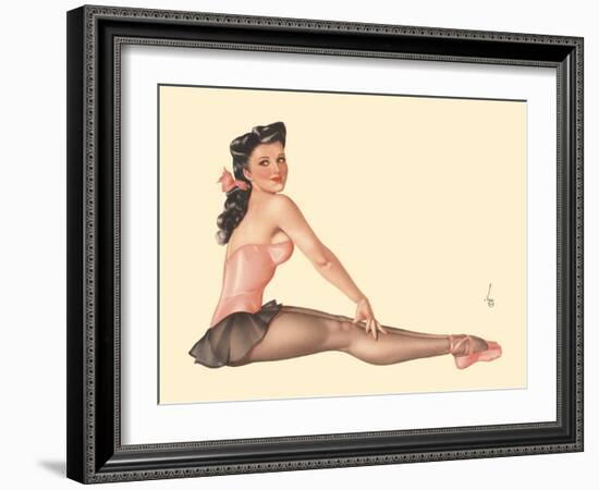 Miss Black Magic - Vintage Pin Up Girl Print, 1944-Alberto Vargas-Framed Art Print