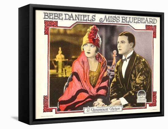 MISS BLUEBEARD, from left: Bebe Daniels, Robert Frazer, 1925-null-Framed Stretched Canvas