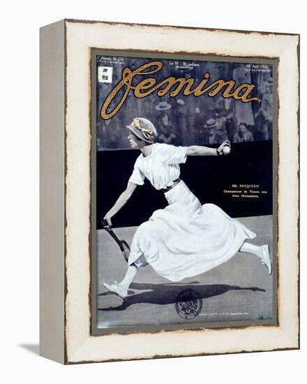 Miss Broquedis, Olympic Tennis Champion, Front Cover of "Femina," Issue 278, 15th August 1912-null-Framed Premier Image Canvas