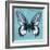 Miss Butterfly Agenor Sq - Turquoise-Philippe Hugonnard-Framed Photographic Print