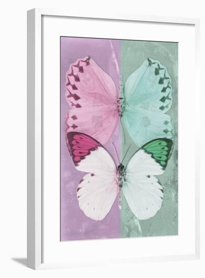 Miss Butterfly Duo Formoia - Pink & Coral Green-Philippe Hugonnard-Framed Photographic Print