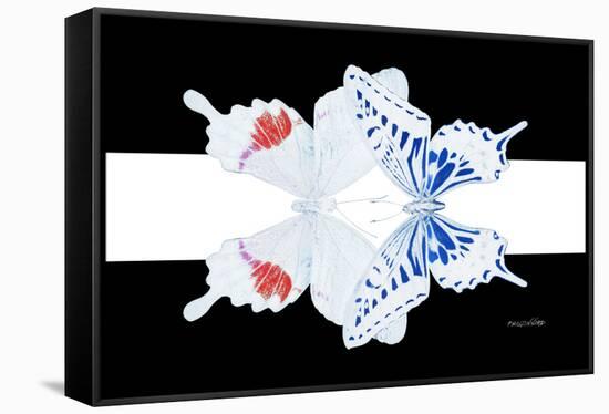 Miss Butterfly Duo Parisuthus - X-Ray B&W Edition II-Philippe Hugonnard-Framed Stretched Canvas