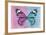 Miss Butterfly Genutia Profil - Pink & Blue-Philippe Hugonnard-Framed Photographic Print