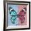 Miss Butterfly Genutia Sq - Blue & Hot Pink-Philippe Hugonnard-Framed Photographic Print