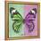 Miss Butterfly Genutia Sq - Green & Pink-Philippe Hugonnard-Framed Stretched Canvas