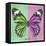 Miss Butterfly Genutia Sq - Green & Pink-Philippe Hugonnard-Framed Stretched Canvas