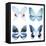 Miss Butterfly X-Ray White Square-Philippe Hugonnard-Framed Stretched Canvas