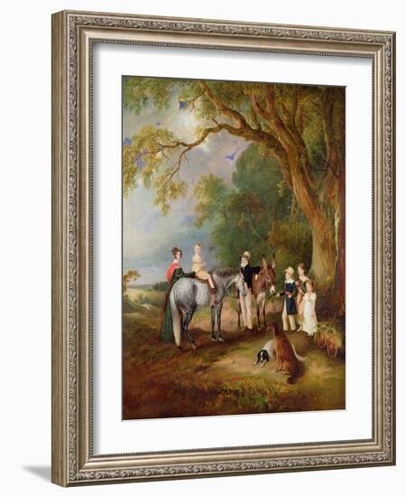 Miss Catherine Herrick with Her Nieces and Nephews, the Five Elder Children-John E. Ferneley-Framed Giclee Print