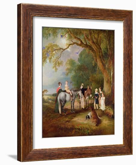 Miss Catherine Herrick with Her Nieces and Nephews, the Five Elder Children-John E. Ferneley-Framed Giclee Print