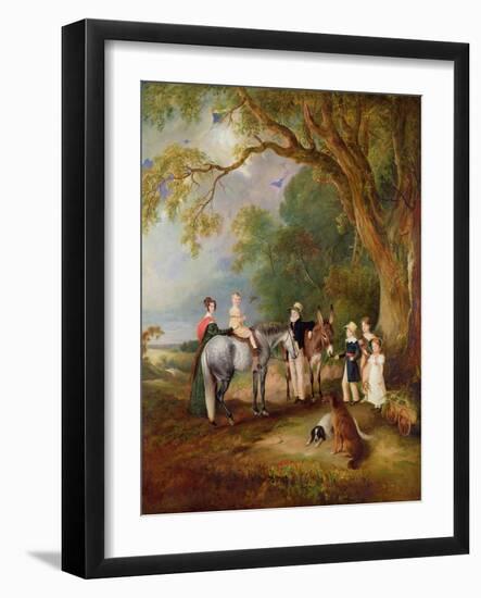Miss Catherine Herrick with Her Nieces and Nephews, the Five Elder Children-John E. Ferneley-Framed Giclee Print