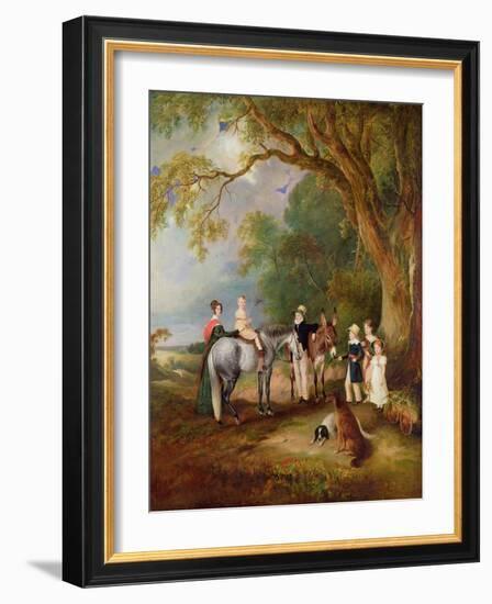 Miss Catherine Herrick with Her Nieces and Nephews, the Five Elder Children-John E. Ferneley-Framed Giclee Print