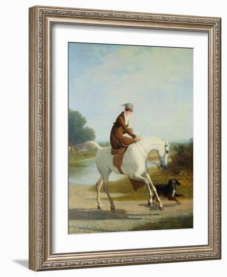 Miss Cazenove on a Gray Hunter-Jacques Laurent Agasse-Framed Giclee Print