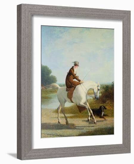 Miss Cazenove on a Gray Hunter-Jacques Laurent Agasse-Framed Giclee Print