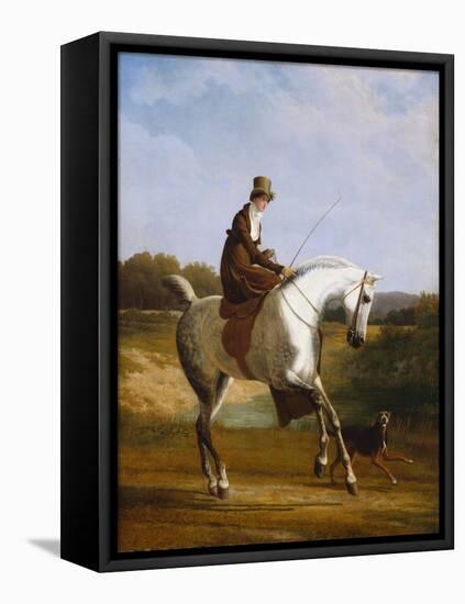 Miss Cazenove on a Grey Hunter-Jacques Laurent Agasse-Framed Premier Image Canvas