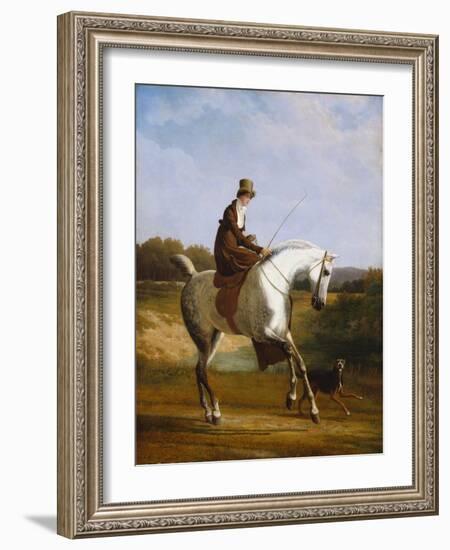 Miss Cazenove on a Grey Hunter-Jacques Laurent Agasse-Framed Giclee Print