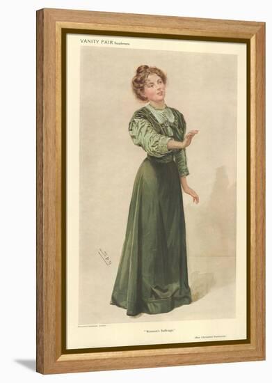 Miss Christabel Pankhurst-Sir Leslie Ward-Framed Premier Image Canvas