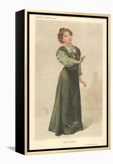 Miss Christabel Pankhurst-Sir Leslie Ward-Framed Premier Image Canvas