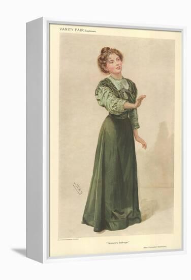 Miss Christabel Pankhurst-Sir Leslie Ward-Framed Premier Image Canvas