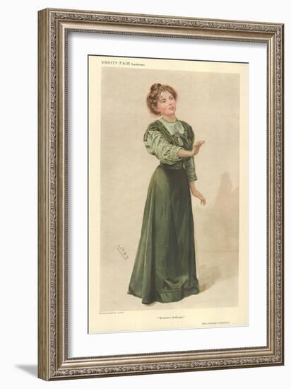 Miss Christabel Pankhurst-Sir Leslie Ward-Framed Giclee Print