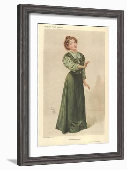 Miss Christabel Pankhurst-Sir Leslie Ward-Framed Giclee Print