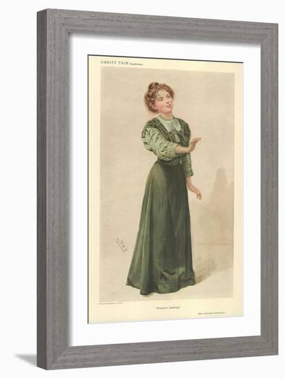 Miss Christabel Pankhurst-Sir Leslie Ward-Framed Giclee Print