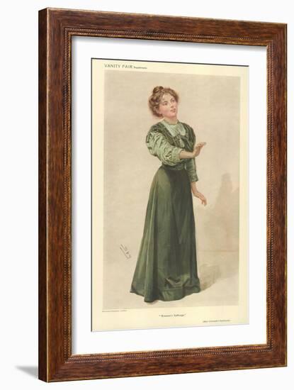 Miss Christabel Pankhurst-Sir Leslie Ward-Framed Giclee Print