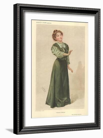 Miss Christabel Pankhurst-Sir Leslie Ward-Framed Giclee Print