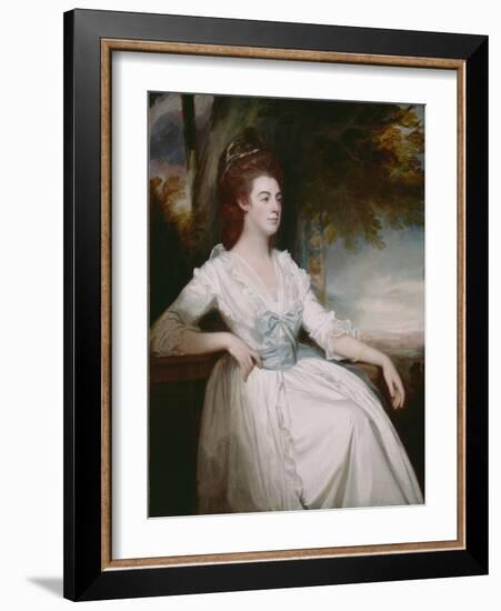 Miss Clavering, 1780/82 (Oil on Canvas)-George Romney-Framed Giclee Print